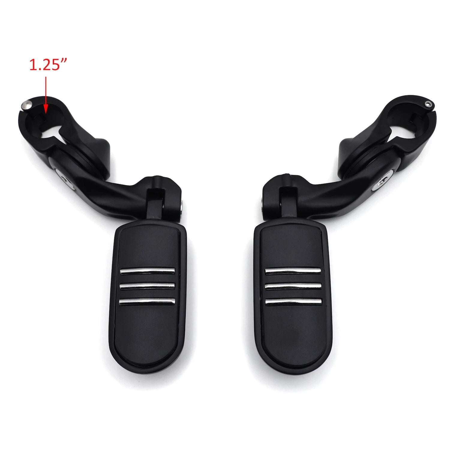 Streamliner FootPeg Set for 1.25" Engine Guard (Adjustable Mount Kit)