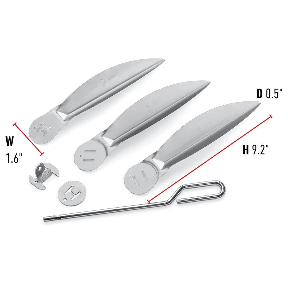 22-1/2-Inch One-Touch Cleaning System Kit For Weber Grills Silver
