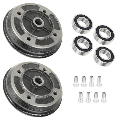 Front Brake Drum Hub with Bearing Bolt for Kawasaki Mule 2500 KAF620C (1994–2000)