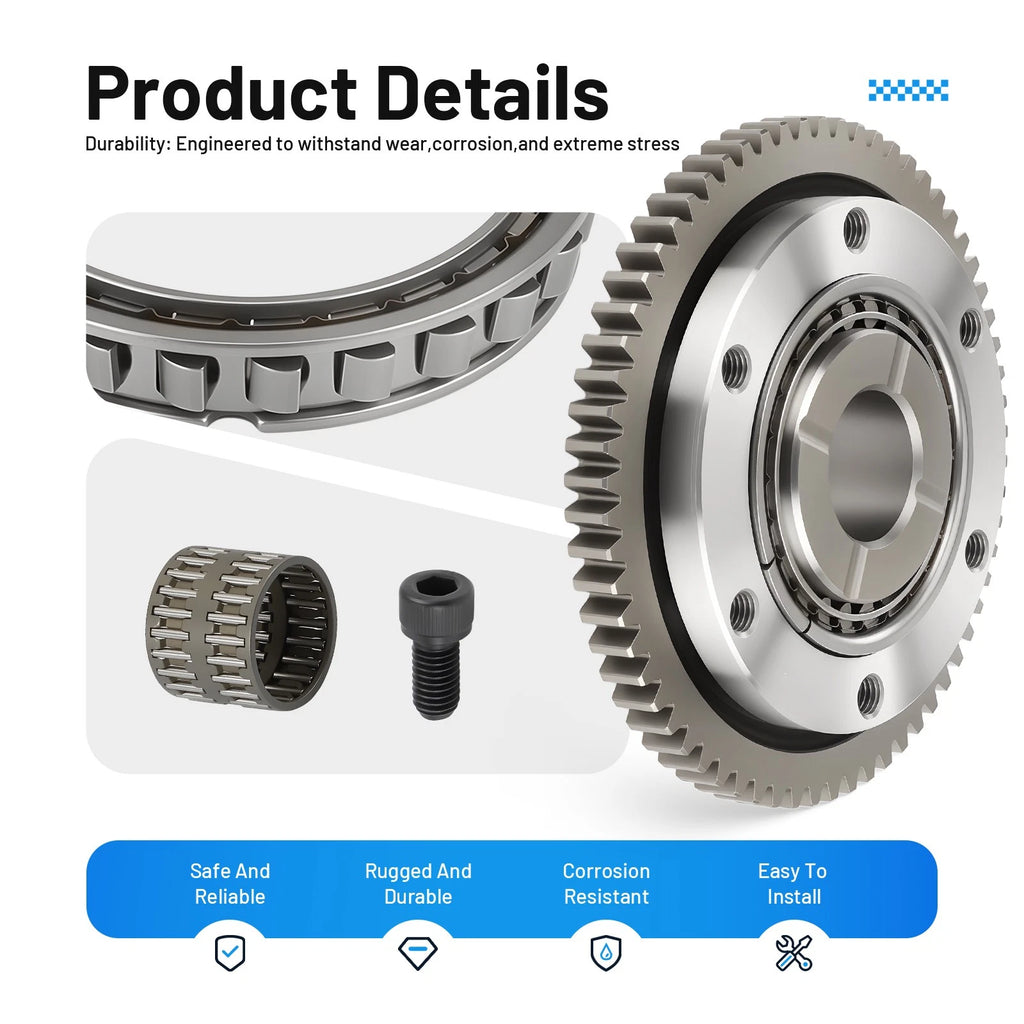 Starter Clutch One Way Gear for Yamaha YFM 350 Warrior (1987–2004) 1UY-15517-01-00