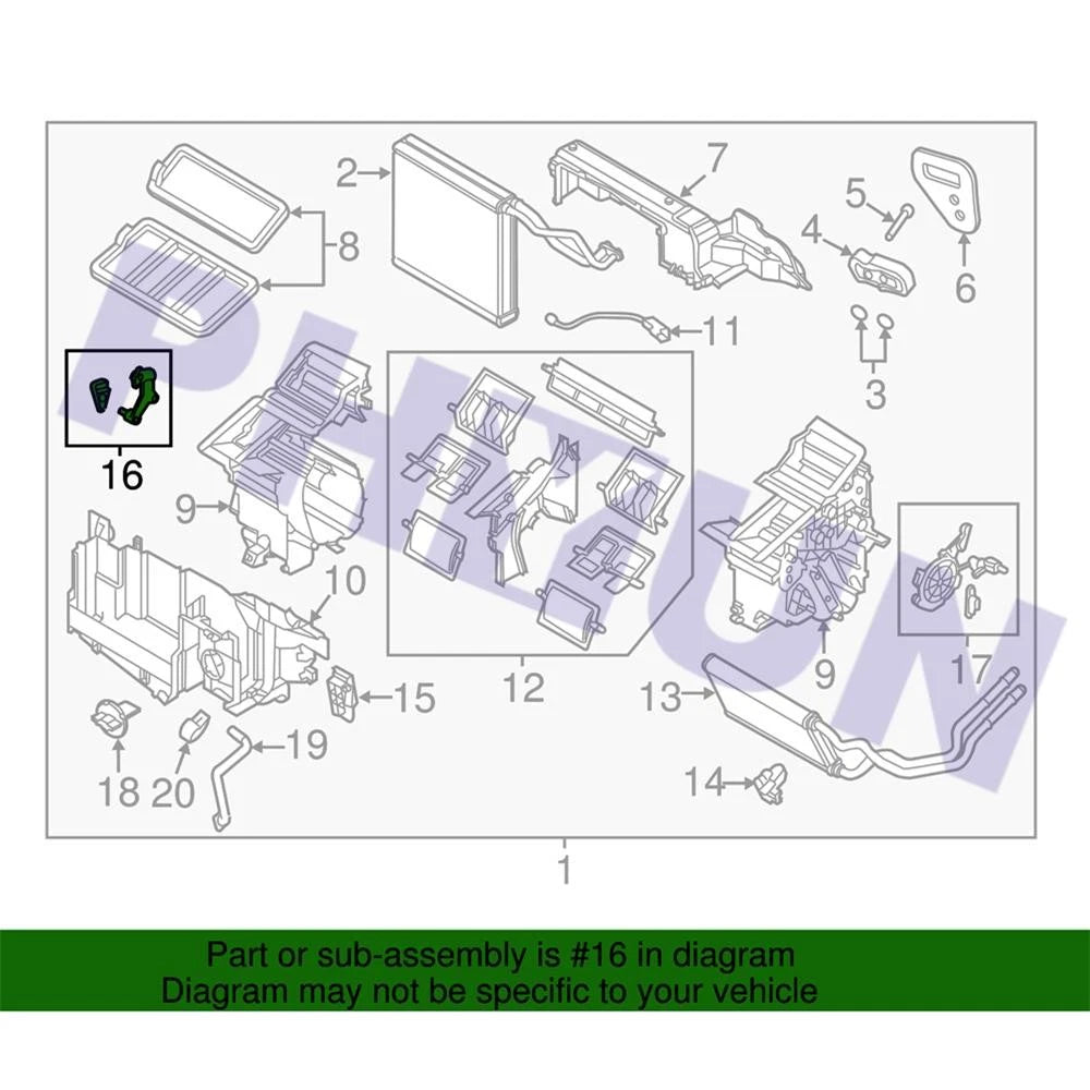 Car Temperature Link Set Assembly BHS2-61-A20A for Mazda 3 (2014–2018)