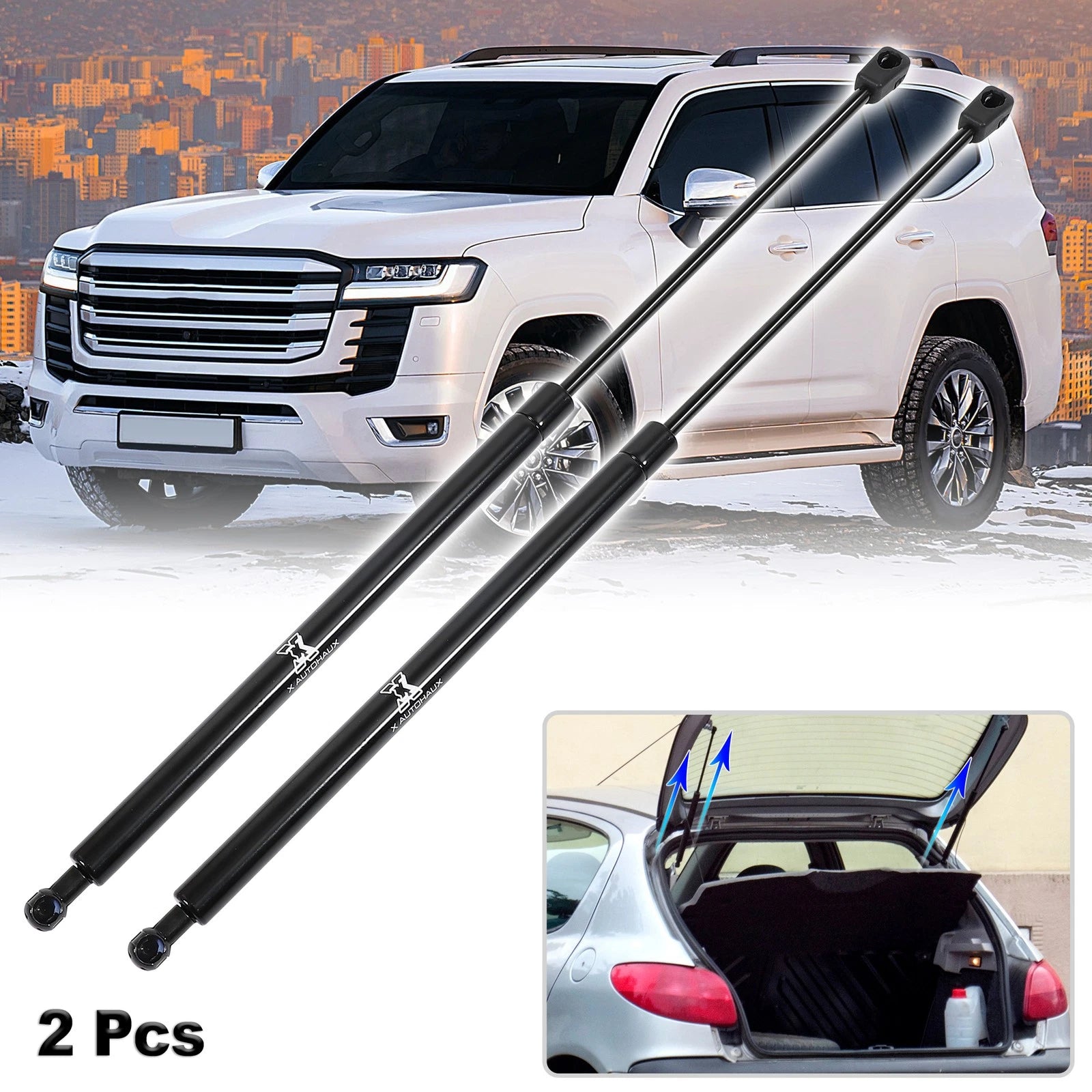 2pcs Rear Trunk Gas Struts Lift Supports for Hyundai Santa (2000–2004)
