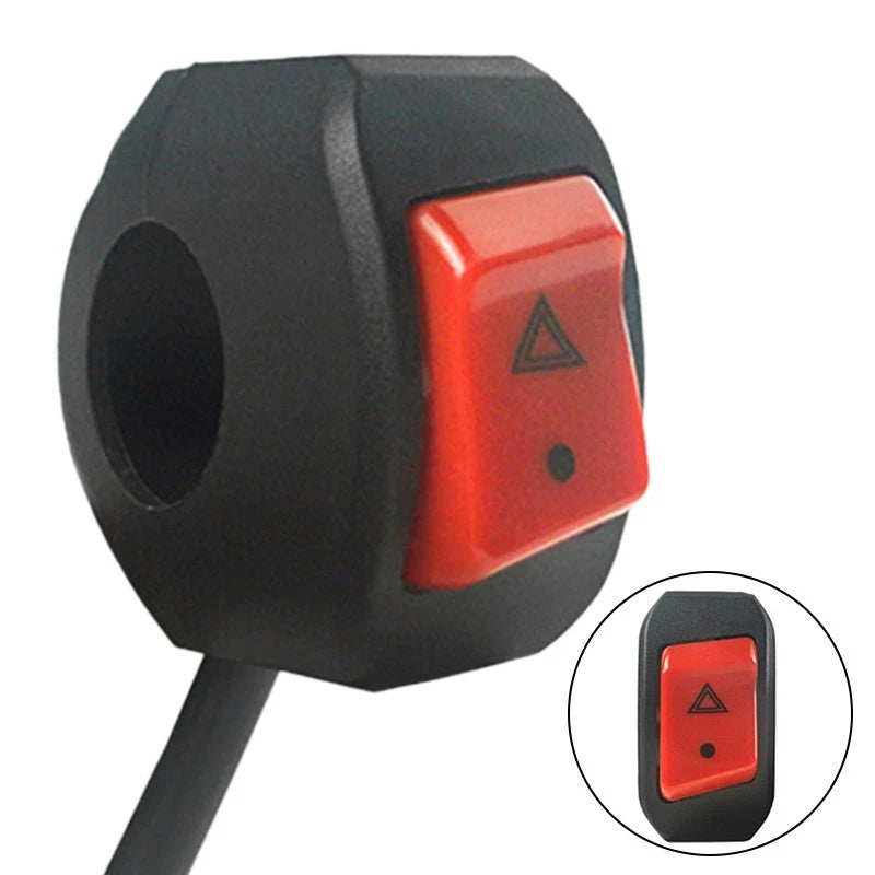 Hazard Light Switch Button for ATV Dirt Bikes and Motorcycles