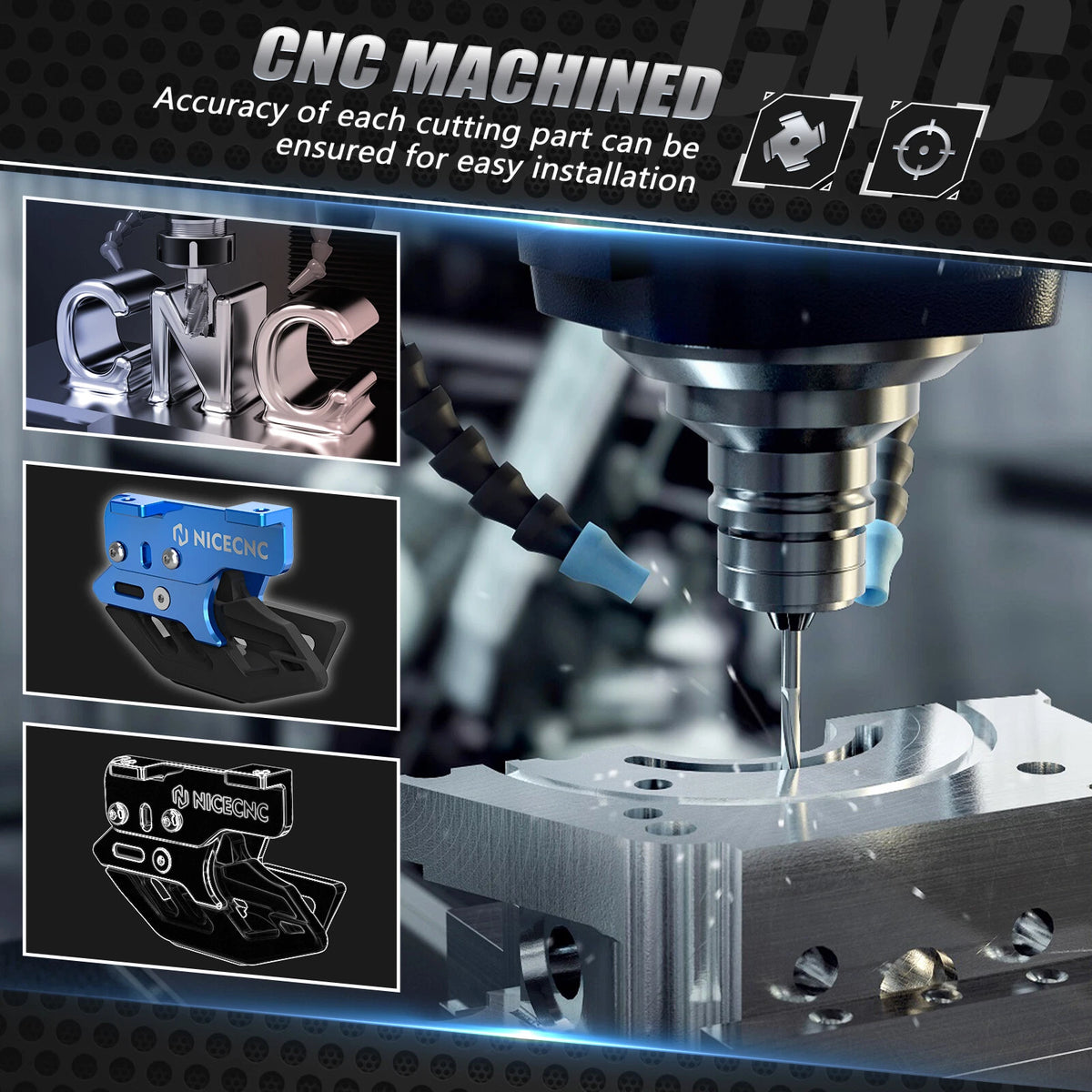 CNC Rear Chain Guide Guard for Yamaha Tenere 700 XTZ700 XTZ07 (2019–2024)