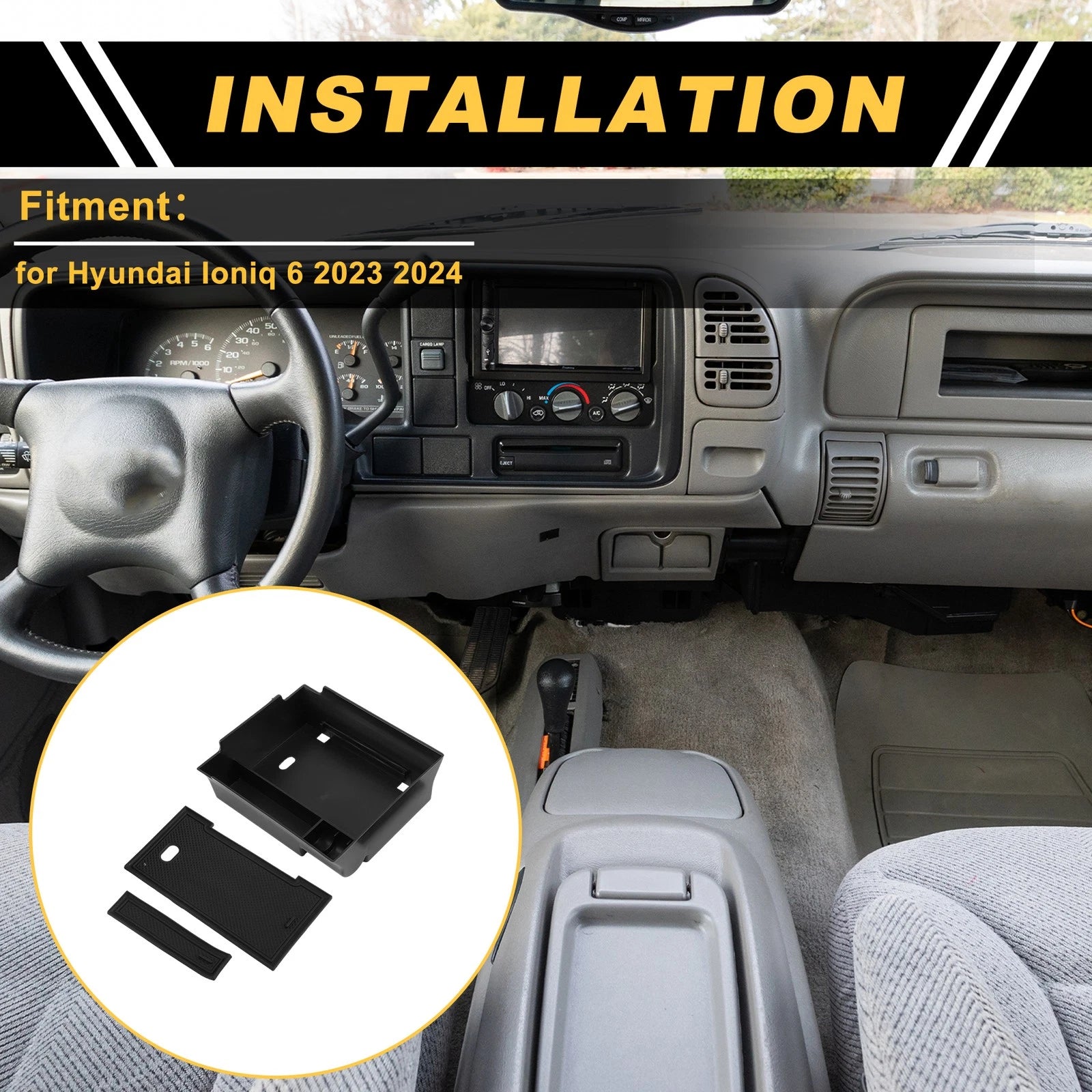 Center Console Armrest Organizer Tray for Hyundai Ioniq 6 (2023–2024)