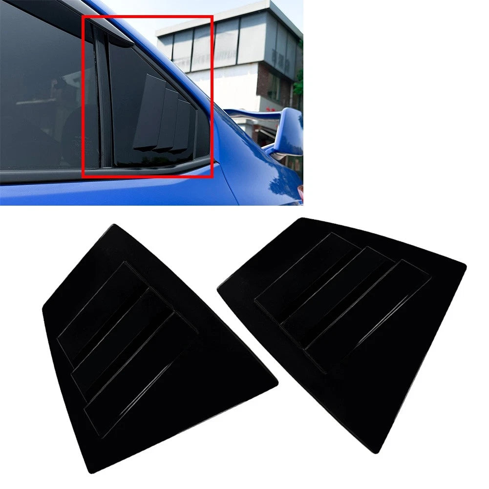 Black Rear Window Louvers for Subaru WRX STI (2014–2021)