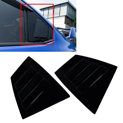 Black Rear Window Louvers for Subaru WRX STI (2014–2021)