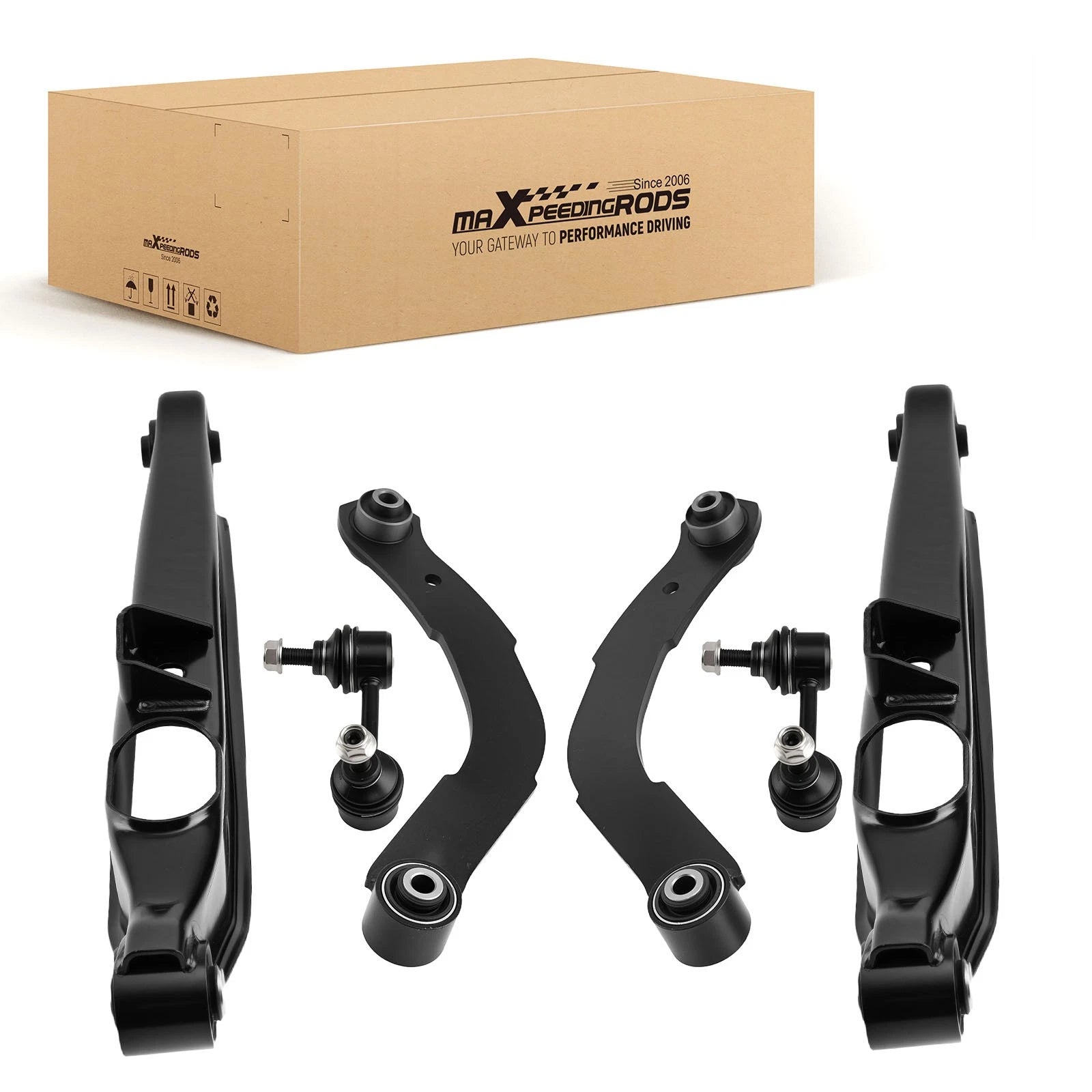 6pc Rear Upper Lower Control Arm for Dodge Caliber Jeep Compass Patriot (2007–2009)