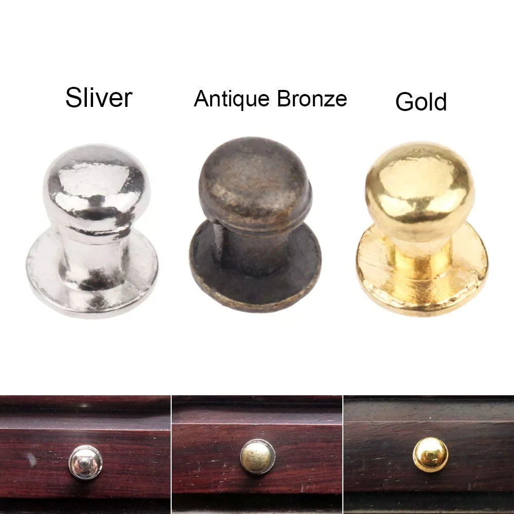 12Pcs Mini Furniture Door Pull Handle with Screw Antique Jewelry Box Drawer Knob