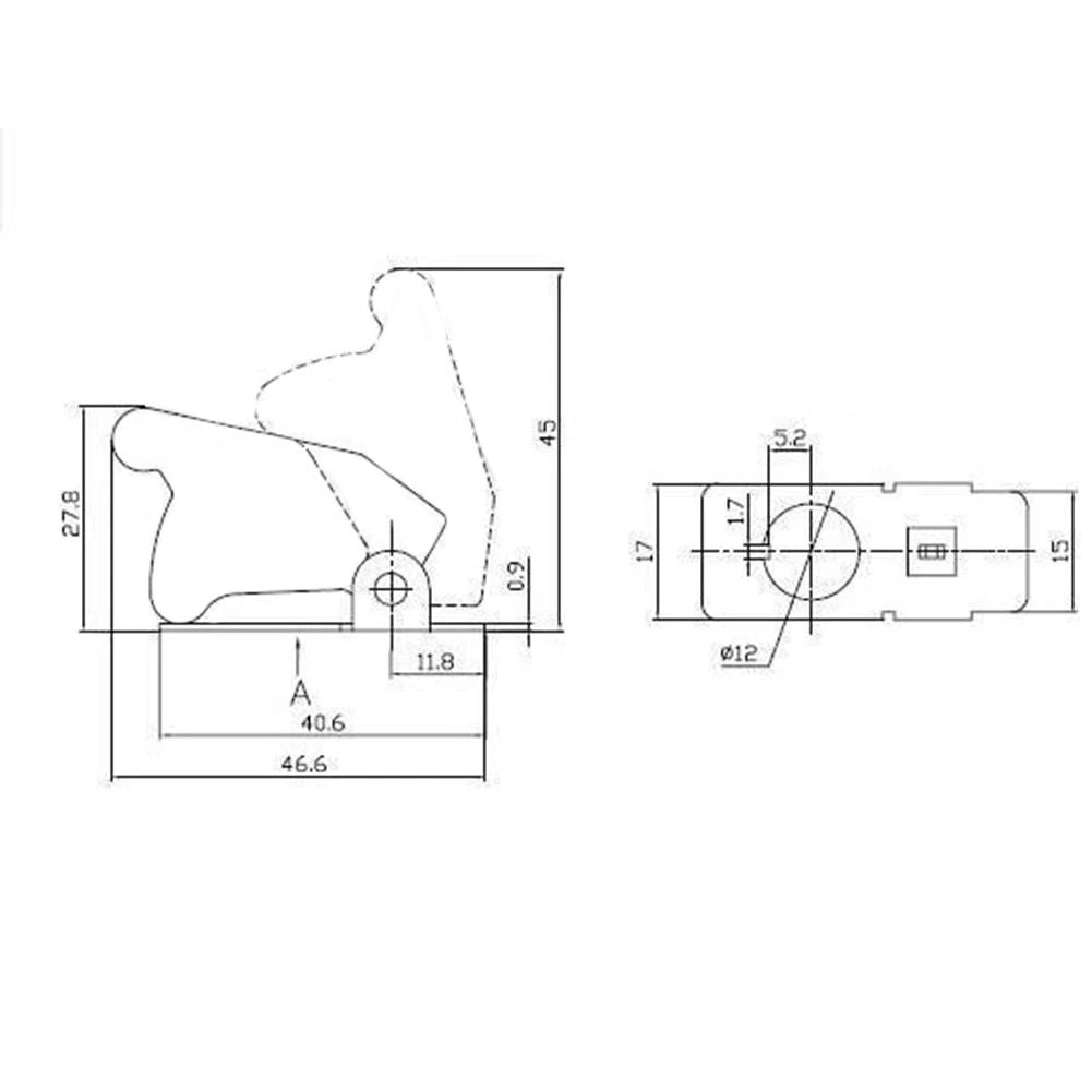 Protective Cover for Toggle Switch on Car Dashboard