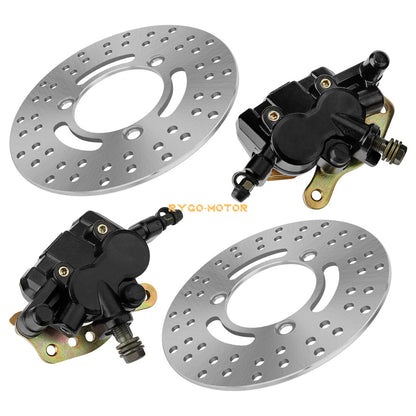 Front Brake Calipers & Rotors for Kawasaki Bayou 400 4x4 (1993–1999)