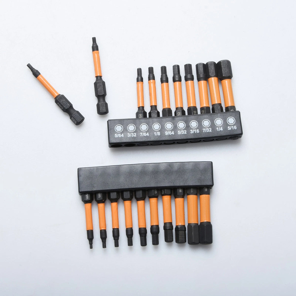 20pc Magnetic Hex Screwdriver Bit Set for Metric/SAE (1/4" Shank)