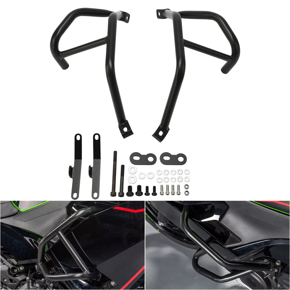 Engine Guard Crash Bar for Kawasaki Ninja 400 (2018–2025), 500 (2024–2025), 250 (2018–2021)