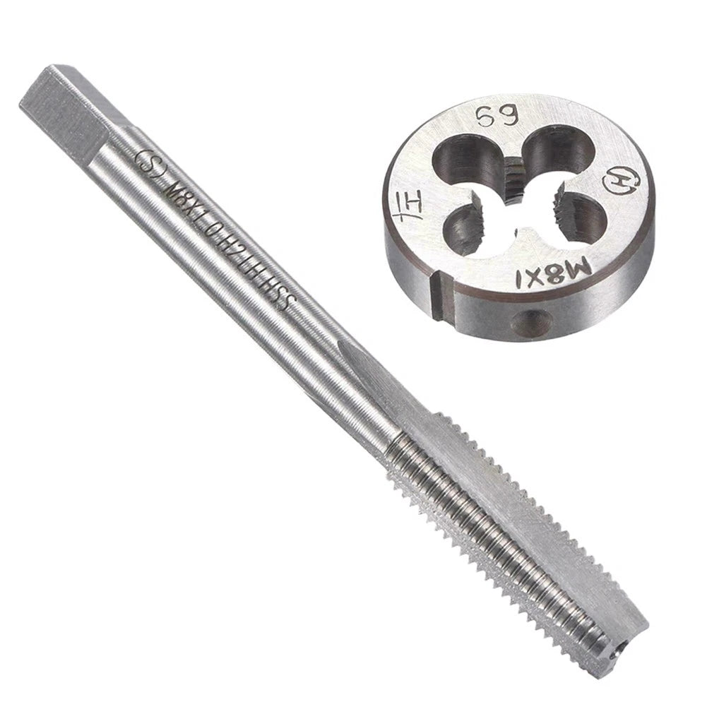M8 x 1mm Left Hand Thread Tap and Die Set for Heavy Duty Applications