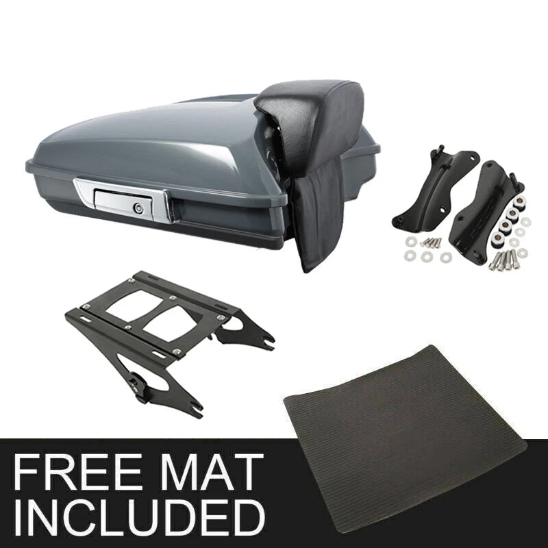 Razor Trunk Pad Mount Docking for Harley Electra Glide (2014–2026) Gunship Gray