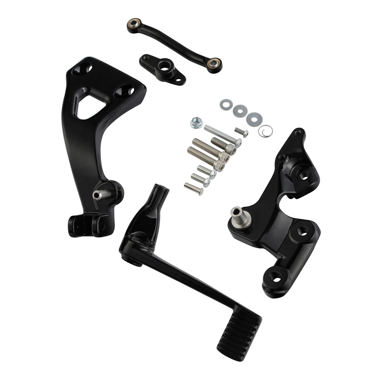 Black Mid Controls Brake Side for Harley Sport Glide FLSB Fat Bob (2018–2025)