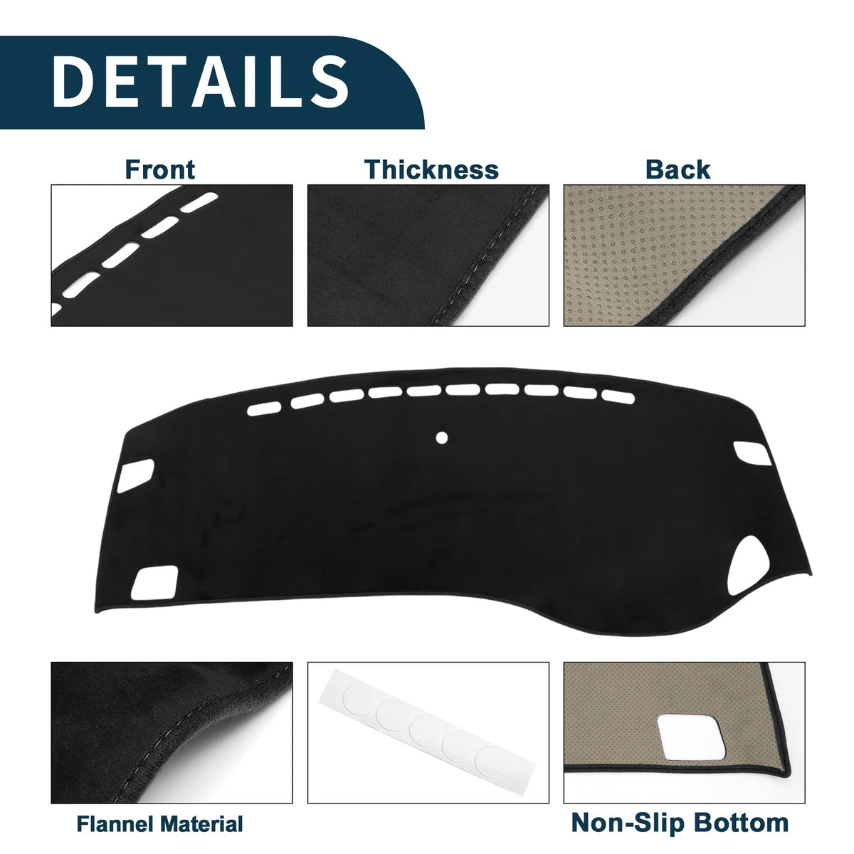 Dashboard Cover Mat for Honda Odyssey RC1 RC2 (2018–2022) Black