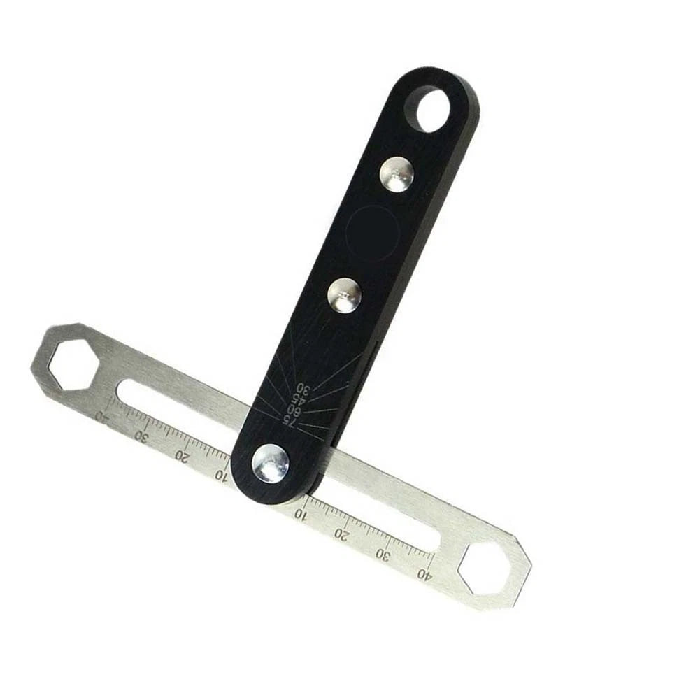 80mm T Shape Layout Ruler for Carpentry with Locking Mechanism