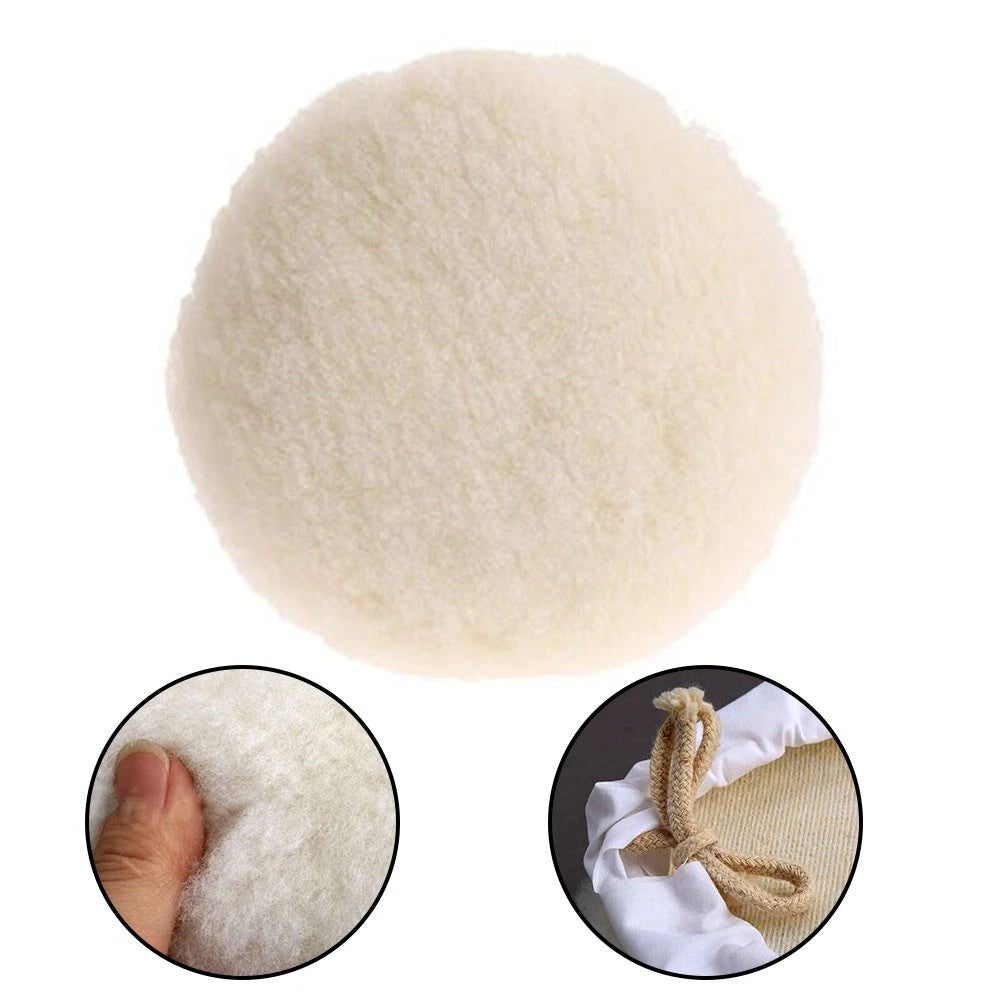 Wool Polishing Pad Buffing Cushion 180mm 7in Glass Cleaning Replacement