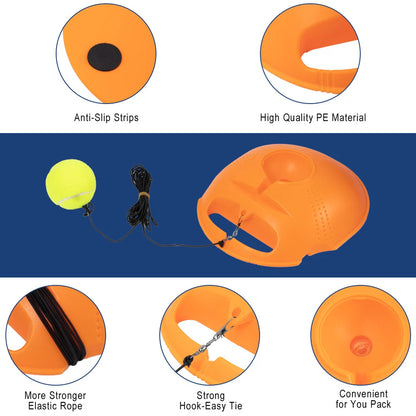 Complete Tennis Rebounder Kit with 3 Elastic Balls for Individual Training