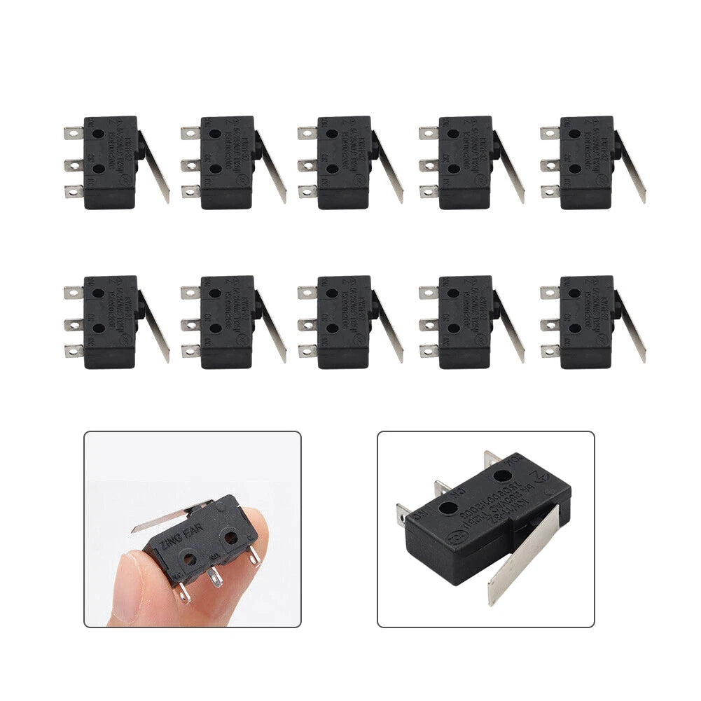 10 Pcs Mini Micro Switch 300V 1NO 1NC Hinge Lever