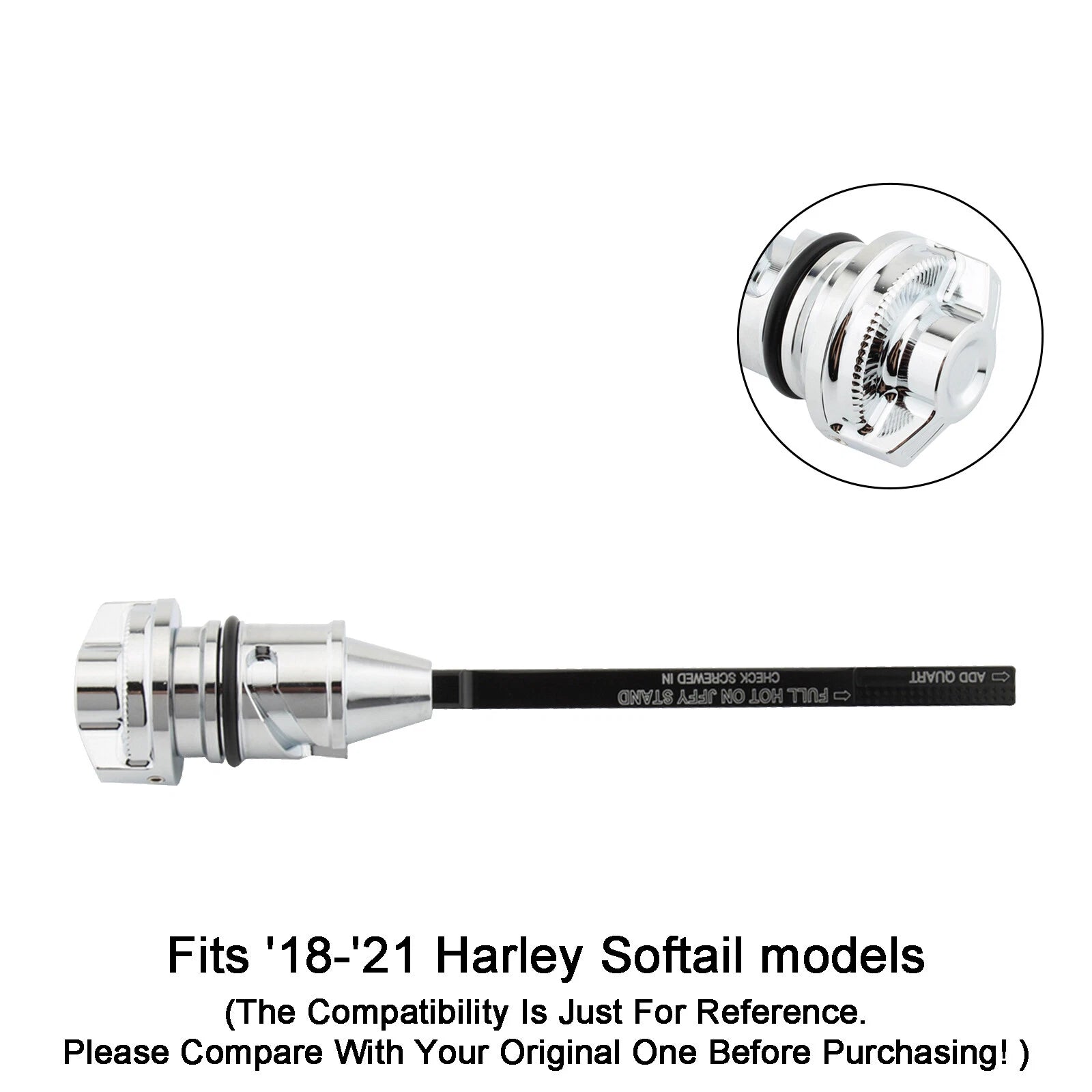 Oil Dipstick Tank Cap Plug for Harley Softail Breakout (2013–2023)