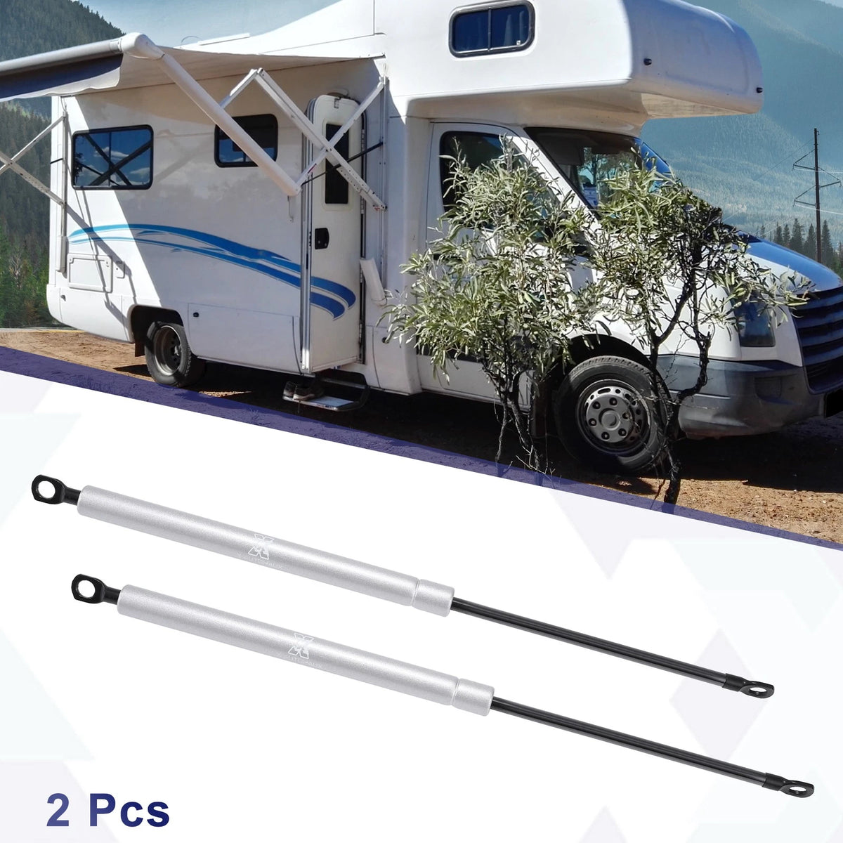2Pcs Lift Supports Struts Shocks Gas Spring for RV (17 Inch, 35 lbs)