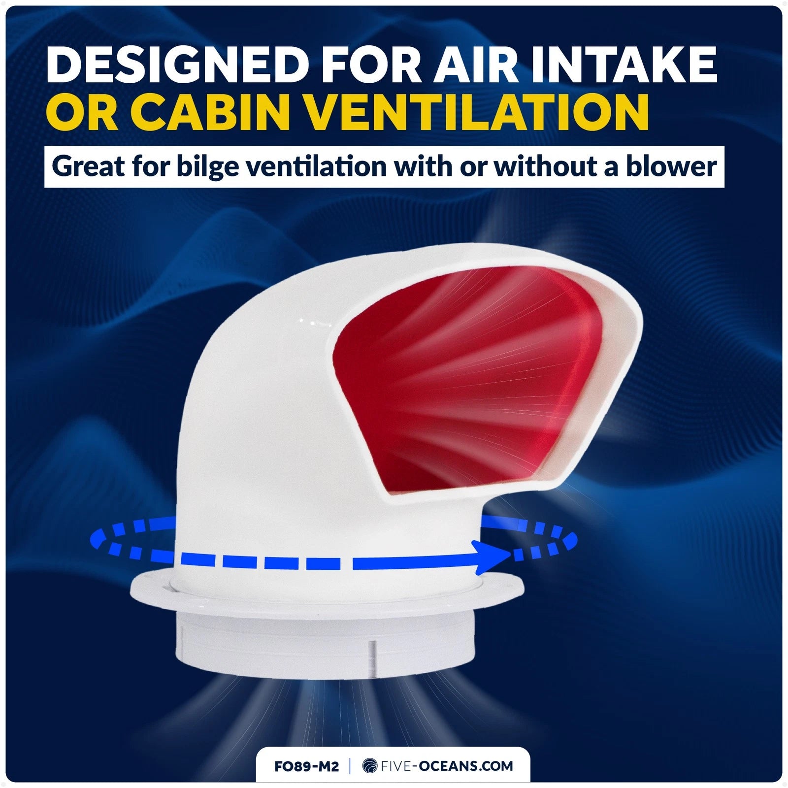 2-Pack 4-Inch Cowl Vent with Snap-On Deck Plate for Low Profile Vehicles