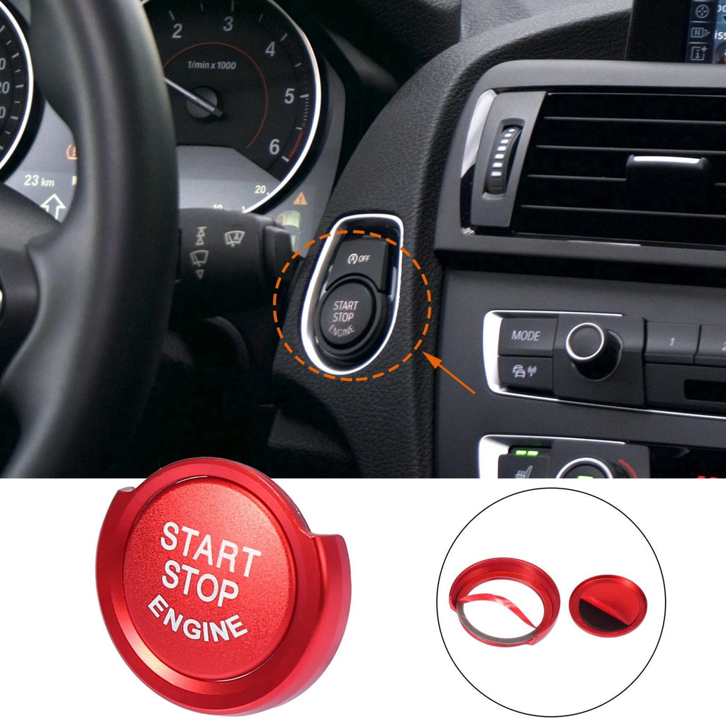 Engine Start Stop Button Cap with Ring Kit for BMW 1 2 3 4 Series X1 X2