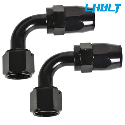 2X 8AN 10AN Swivel Elbow Hose End Fitting for Automotive