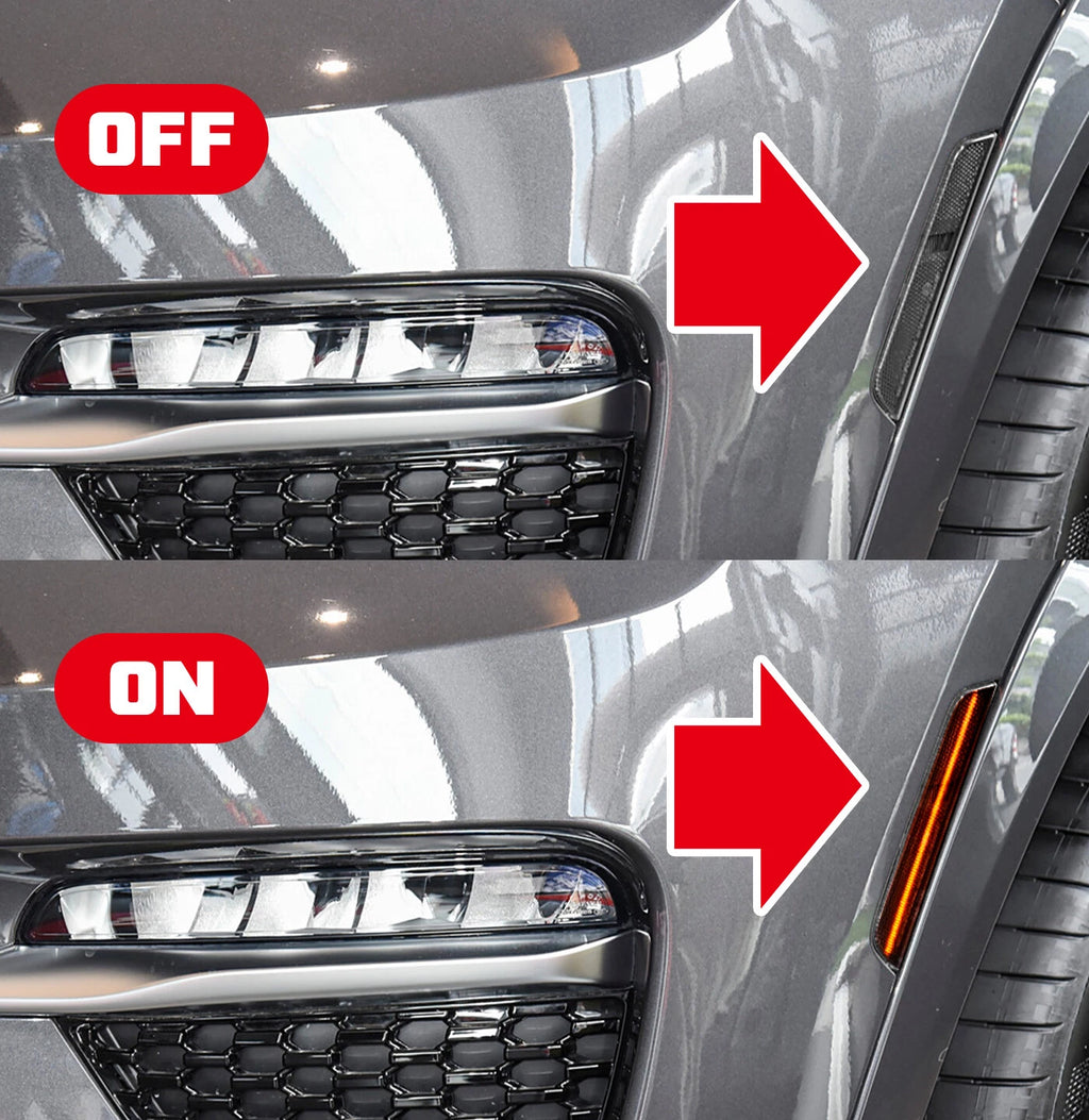 Smoked Amber LED Front Bumper Side Marker Light for Dodge Durango (2021–2026)