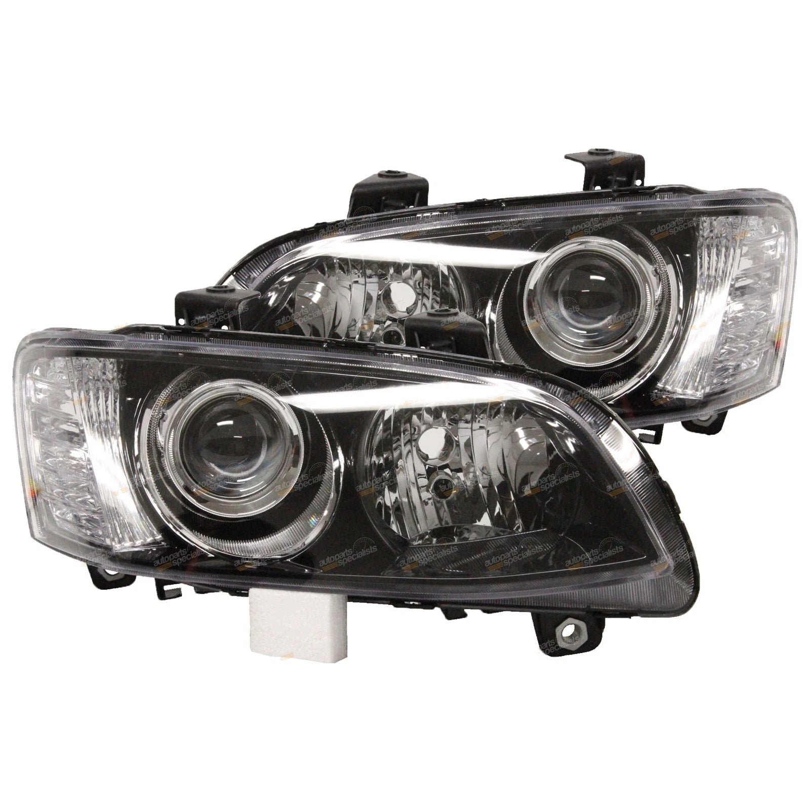 2X Black Projector Headlights for Holden Commodore VE Series 2 (2010–2013)