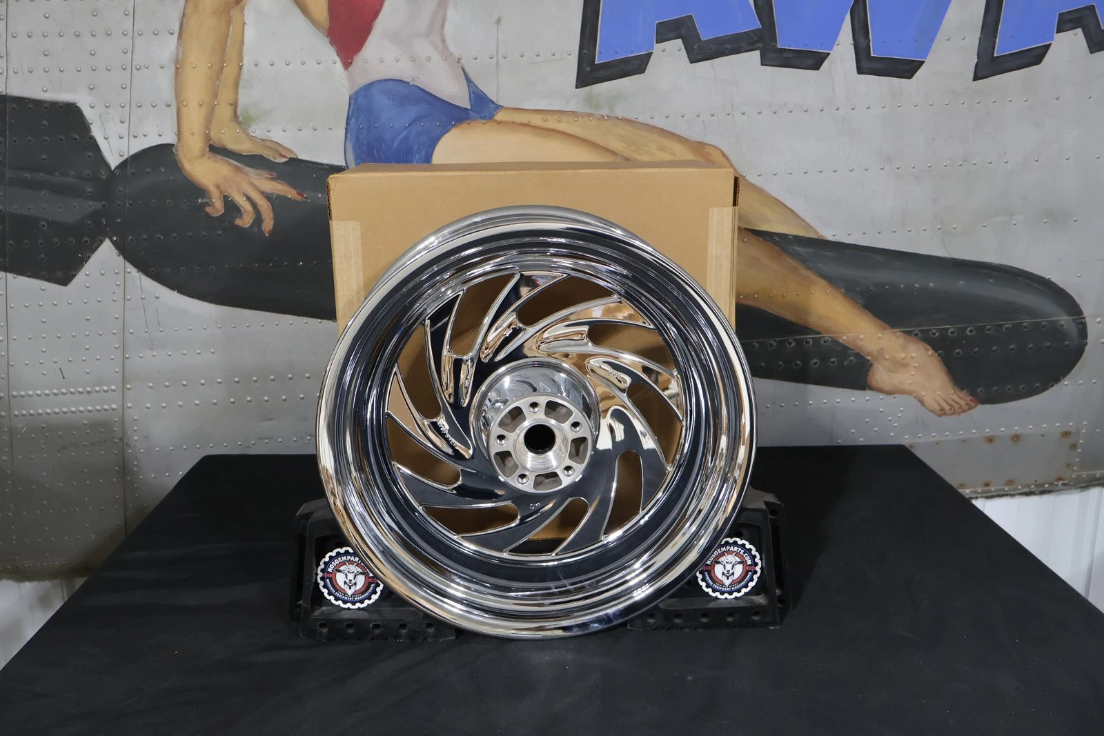 OEM Chrome Typhoon Rear Wheel for Harley-Davidson Softail FX (2008–2017)