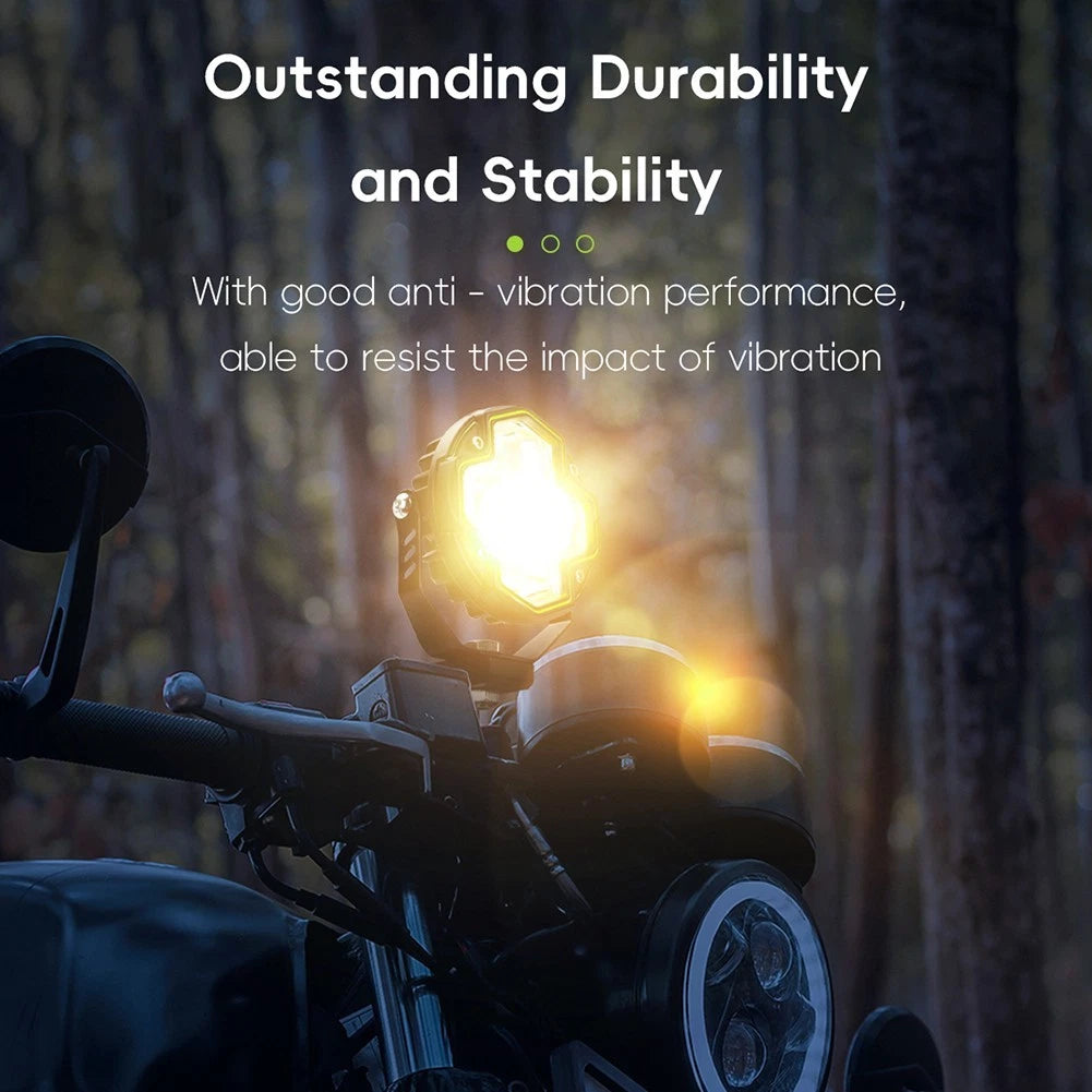 LED Motorcycle Auxiliary Fog Light Headlight Driving Lamp Easy Installation