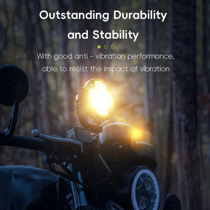 LED Motorcycle Auxiliary Fog Light Headlight Driving Lamp Easy Installation
