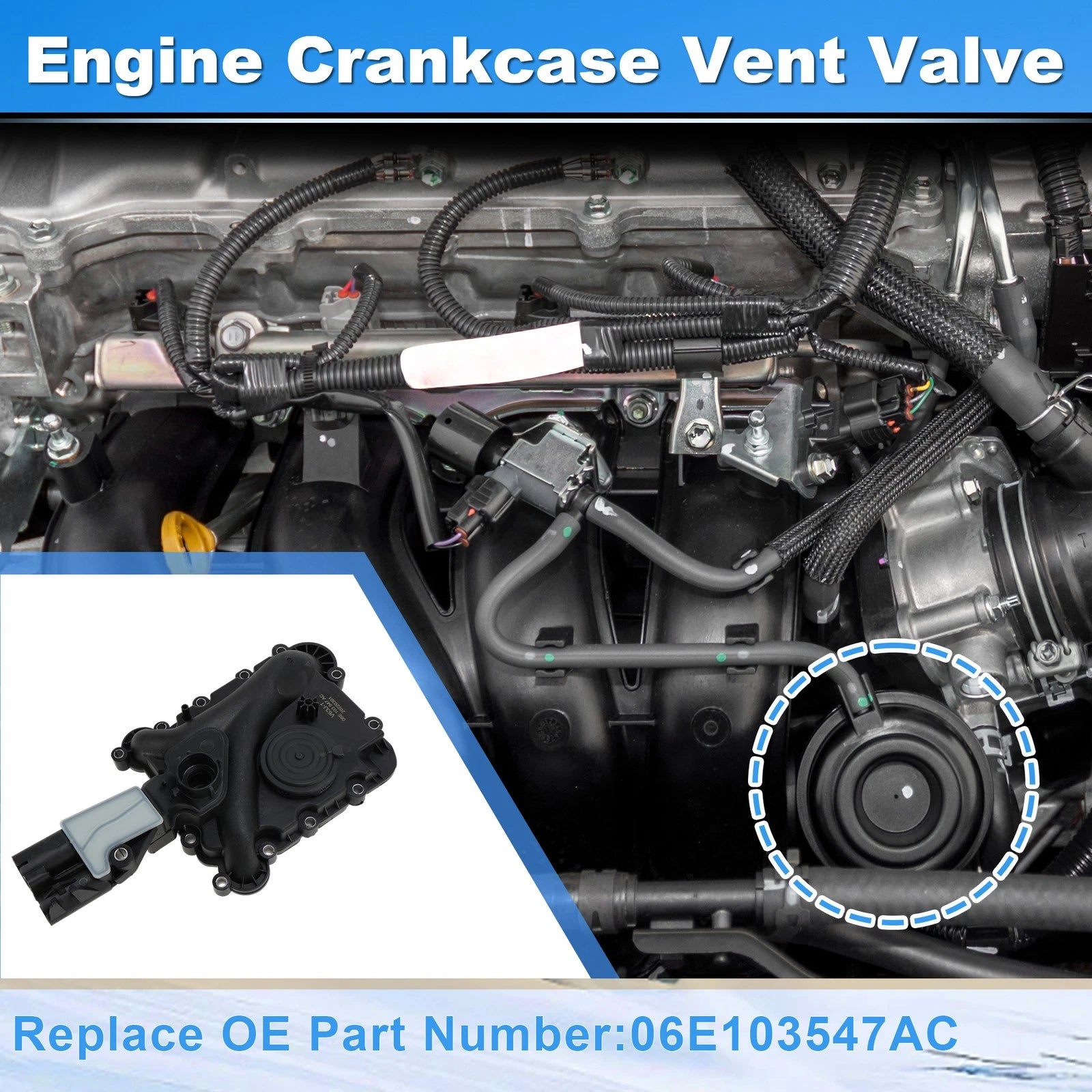 Engine Crankcase Vent Valve Oil Separator for Audi A6 (2009–2012)