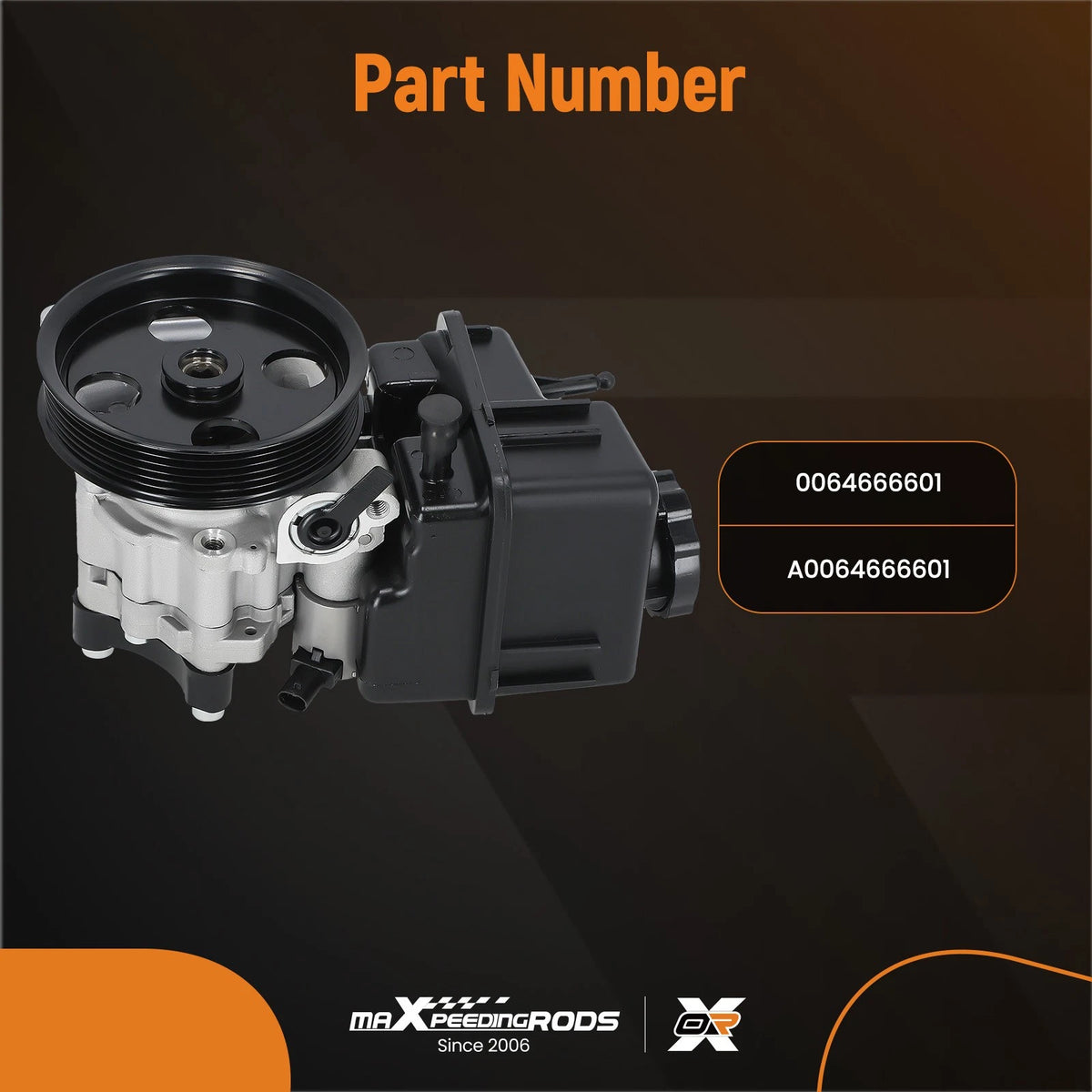 Power Steering Pump with Pulley for Mercedes-Benz Sprinter 2500 3500 (2014–2017)