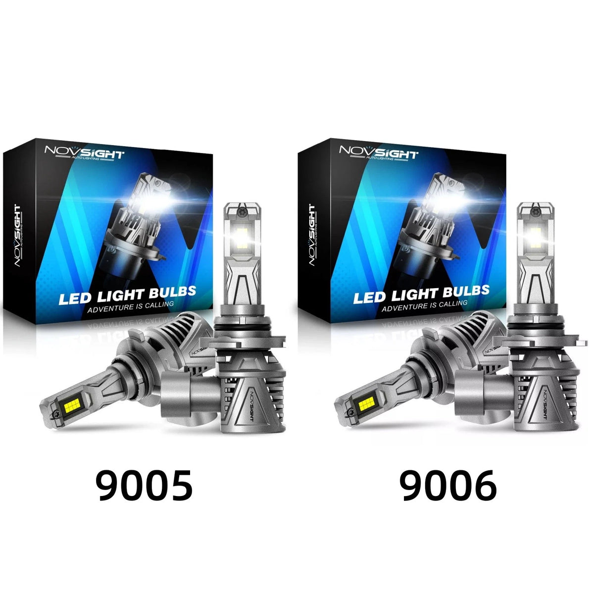 4X NOVSIGHT 9005 9006 LED Headlight Bulbs for High-Low Beam (6500K)