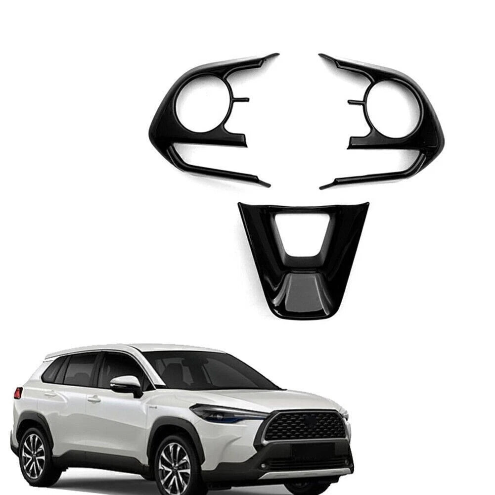 Steering Wheel Frame Cover Trim for Toyota Corolla (2019–2022) Carbon Fiber ABS