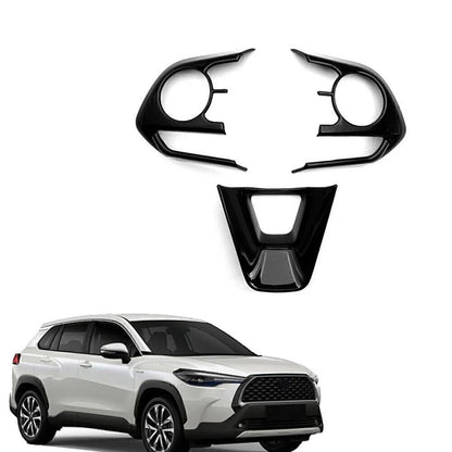Steering Wheel Frame Cover Trim for Toyota Corolla (2019–2022) Carbon Fiber ABS
