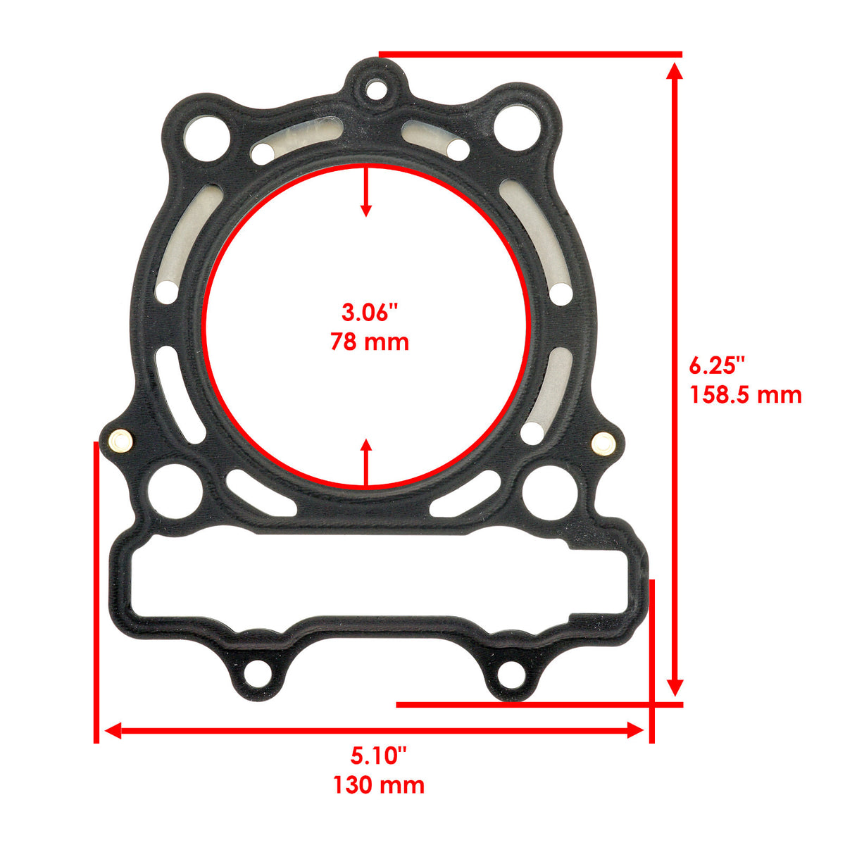 Cylinder Head Gasket Replacement for Suzuki RM-Z250 RMZ250 (2010–2018)
