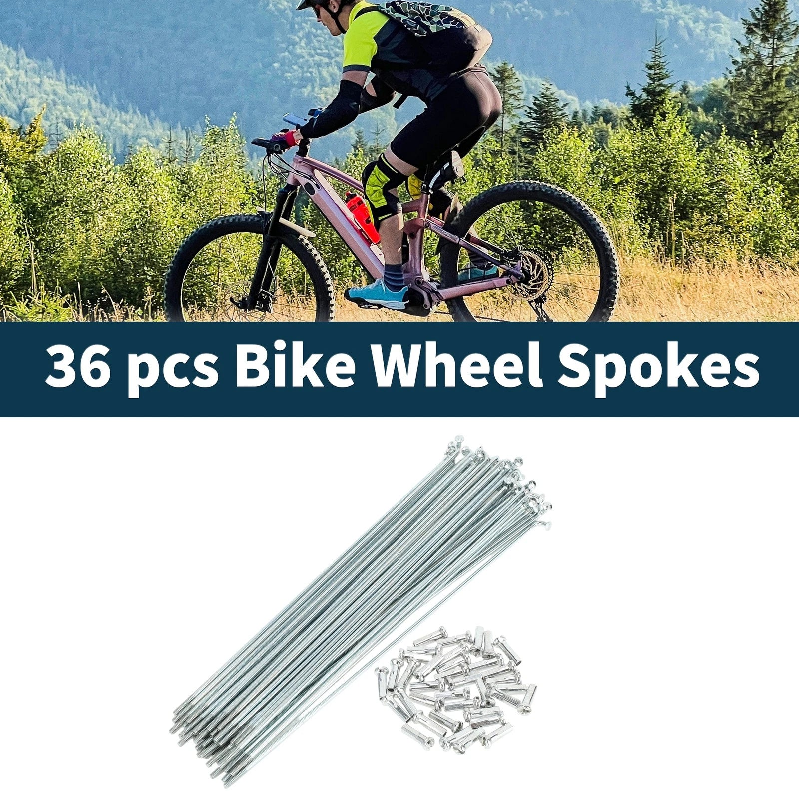 Bicycle Spokes Nipple Replacement Set 14G 160mm for Universal Fit