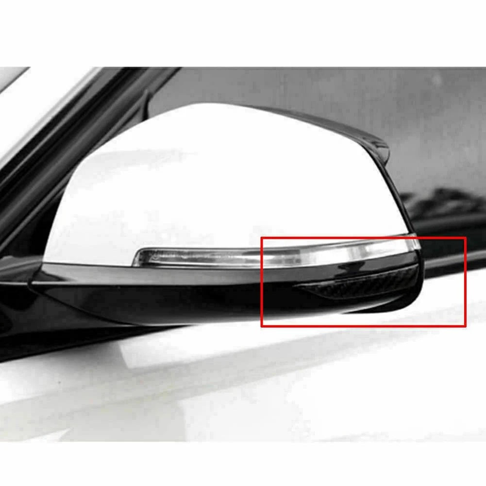 2x Carbon Fiber Pattern Car Side Mirror Trim Cover Sticker Protection
