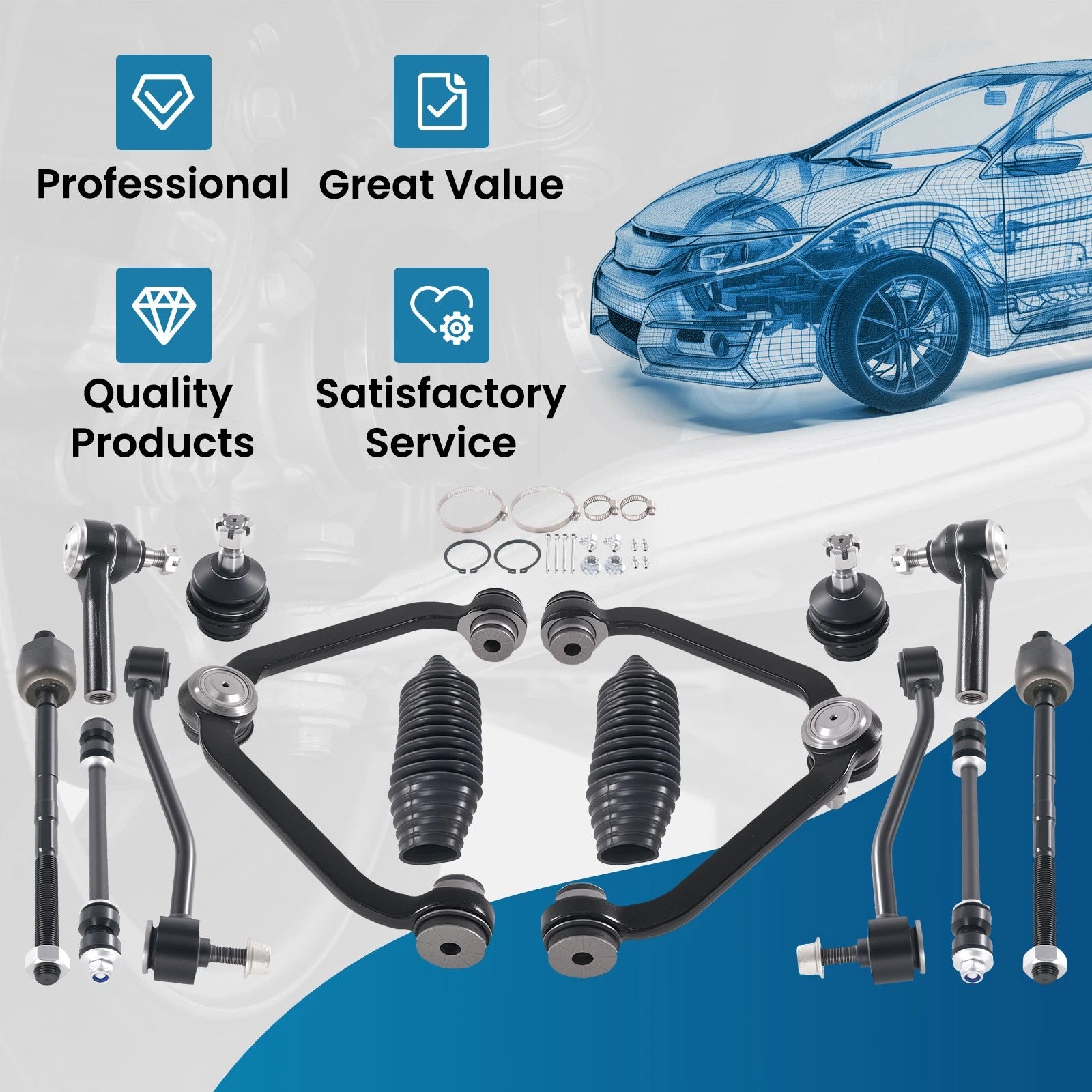 14x Front Upper Control Arm Stabilizer Sway Bar End Link for Explorer (2001–2003)