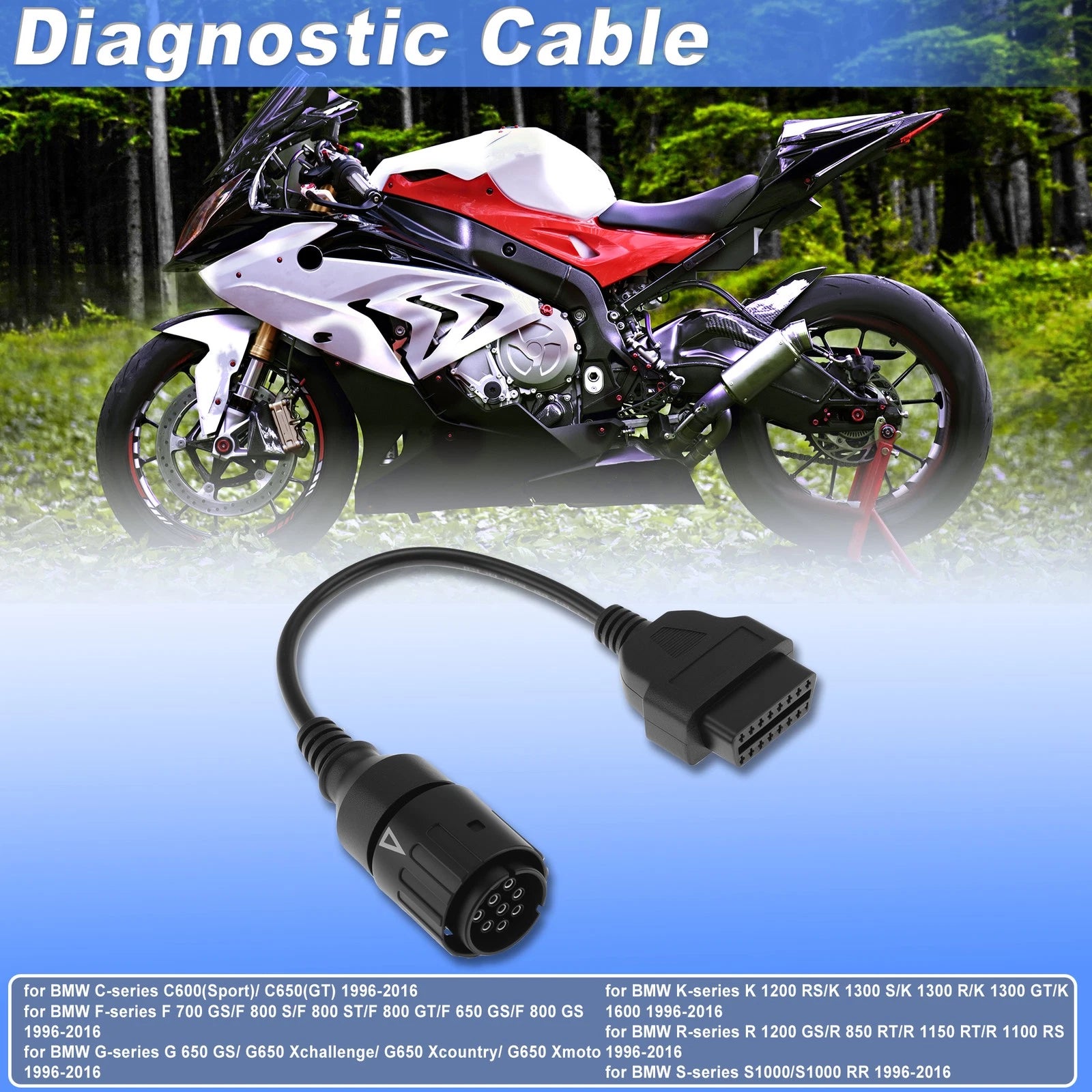 Diagnostic Cable for BMW C-series C600, C650 (1996–2016)