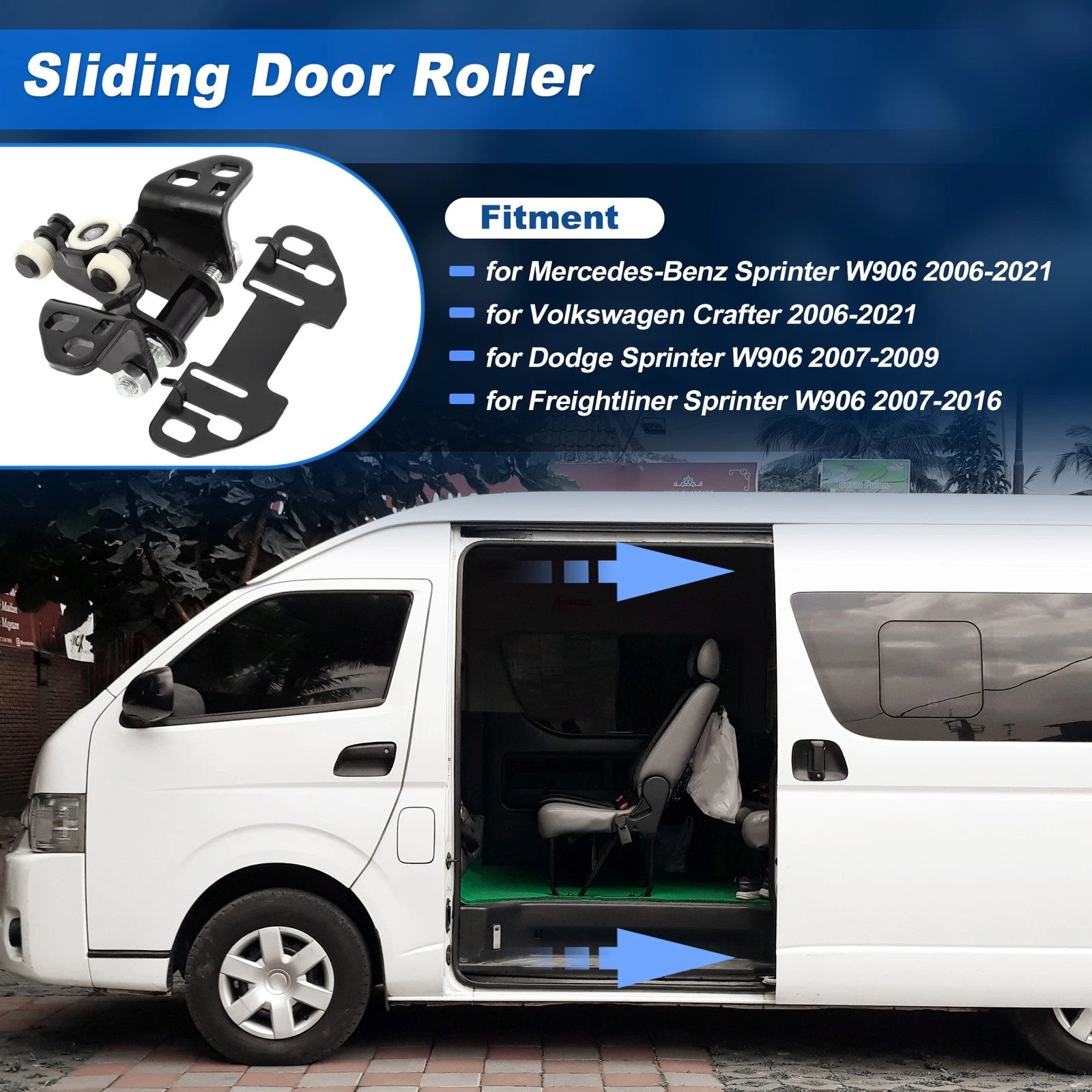 Sliding Door Roller Replacement for Mercedes-Benz Sprinter W906 (2006–2021)
