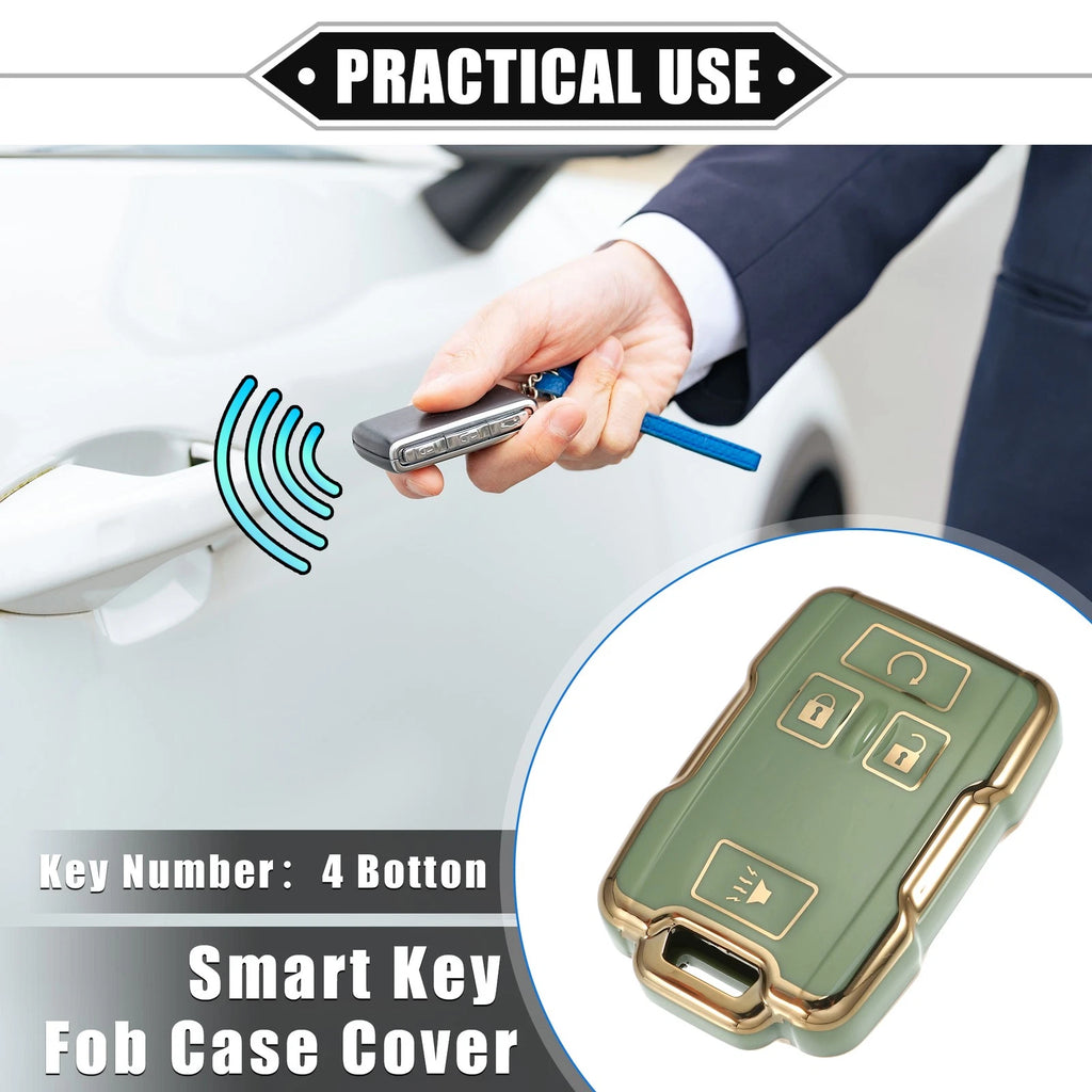Remote Key Fob Cover 4 Button Replacement for Chevy Suburban GMC (2011–2020)