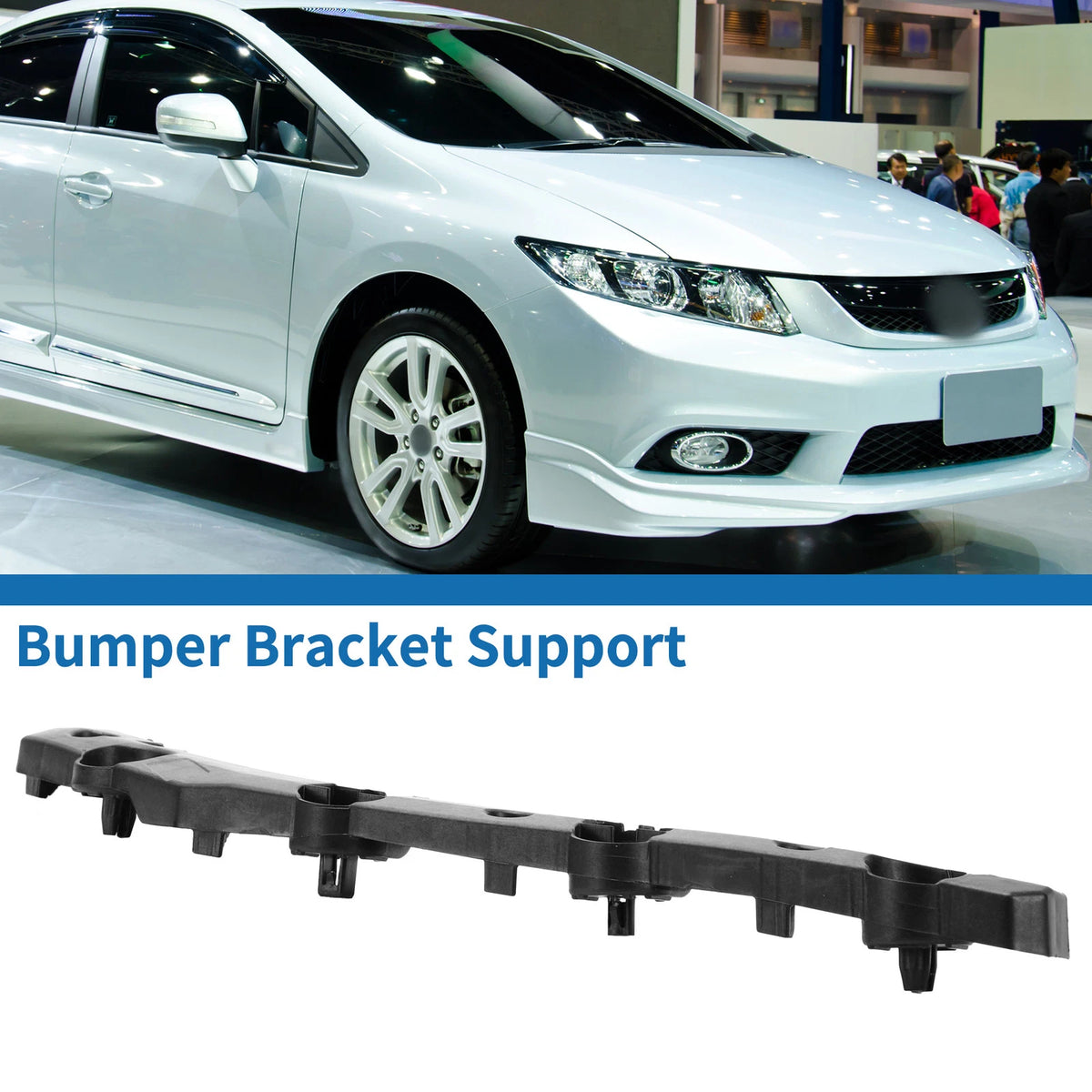 Left Rear Bumper Retainer Bracket for Nissan Versa (2020–2022) ABS Black