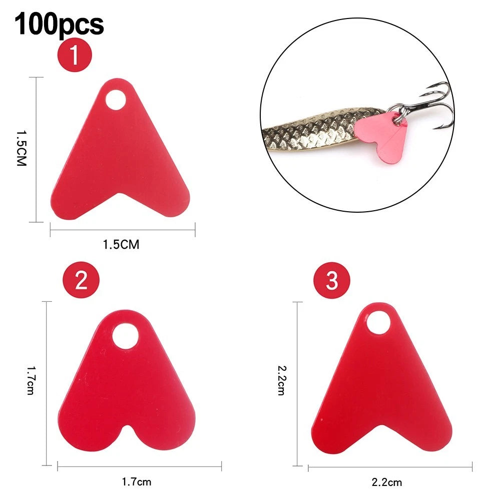 100pcs Plastic Fishtails for DIY Bait Accessories