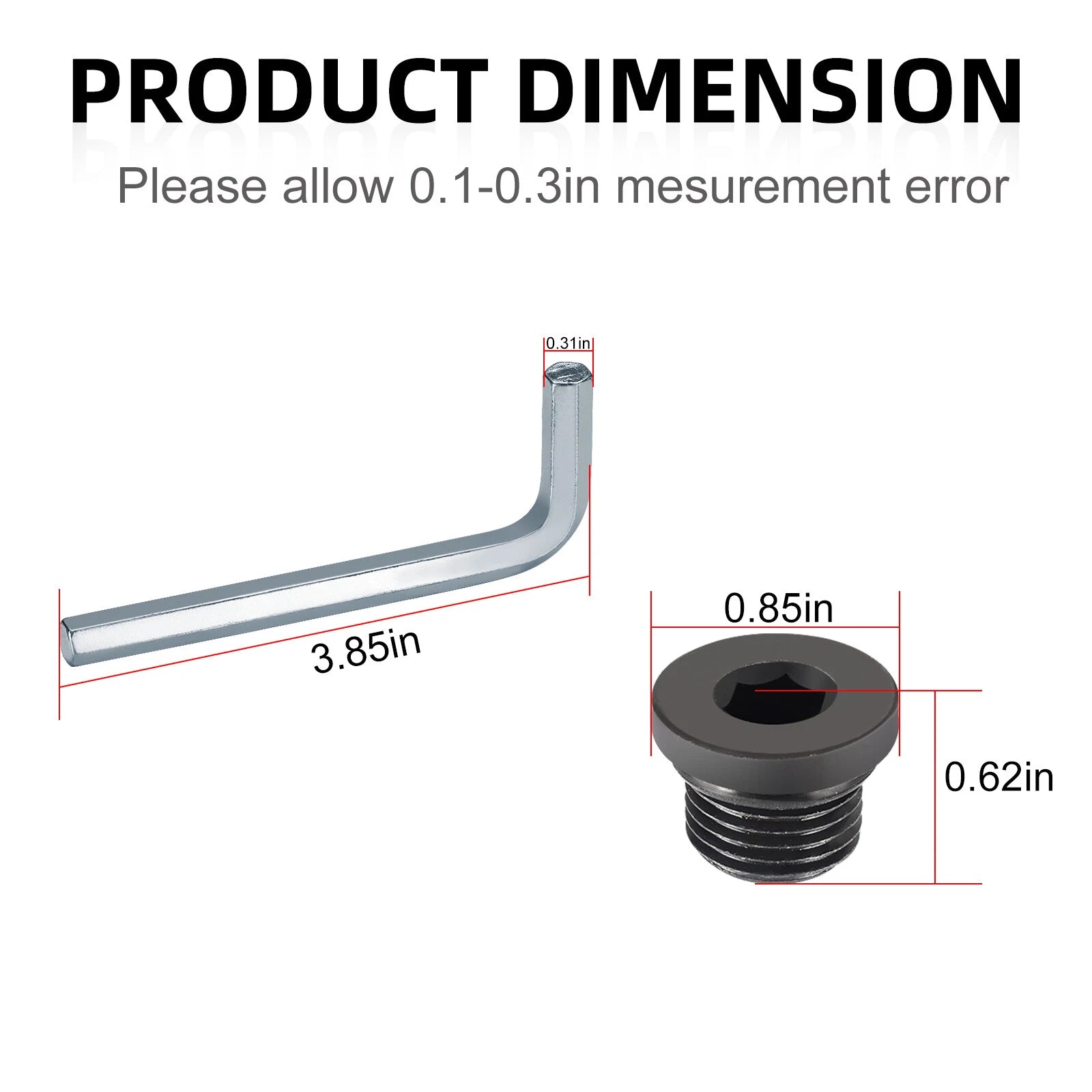 Front Differential Fill & Drain Plug Kit w/Tool for Polaris RZR 570 800 900 1000